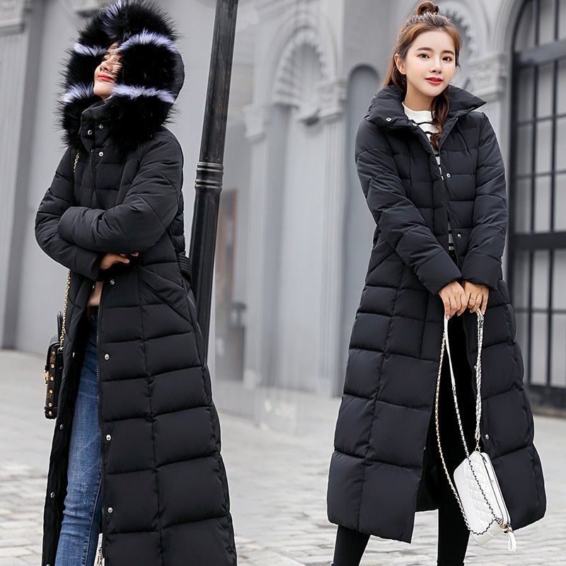 Manteau d'hiver femme – Manteau long chaud et élégant pour le froid