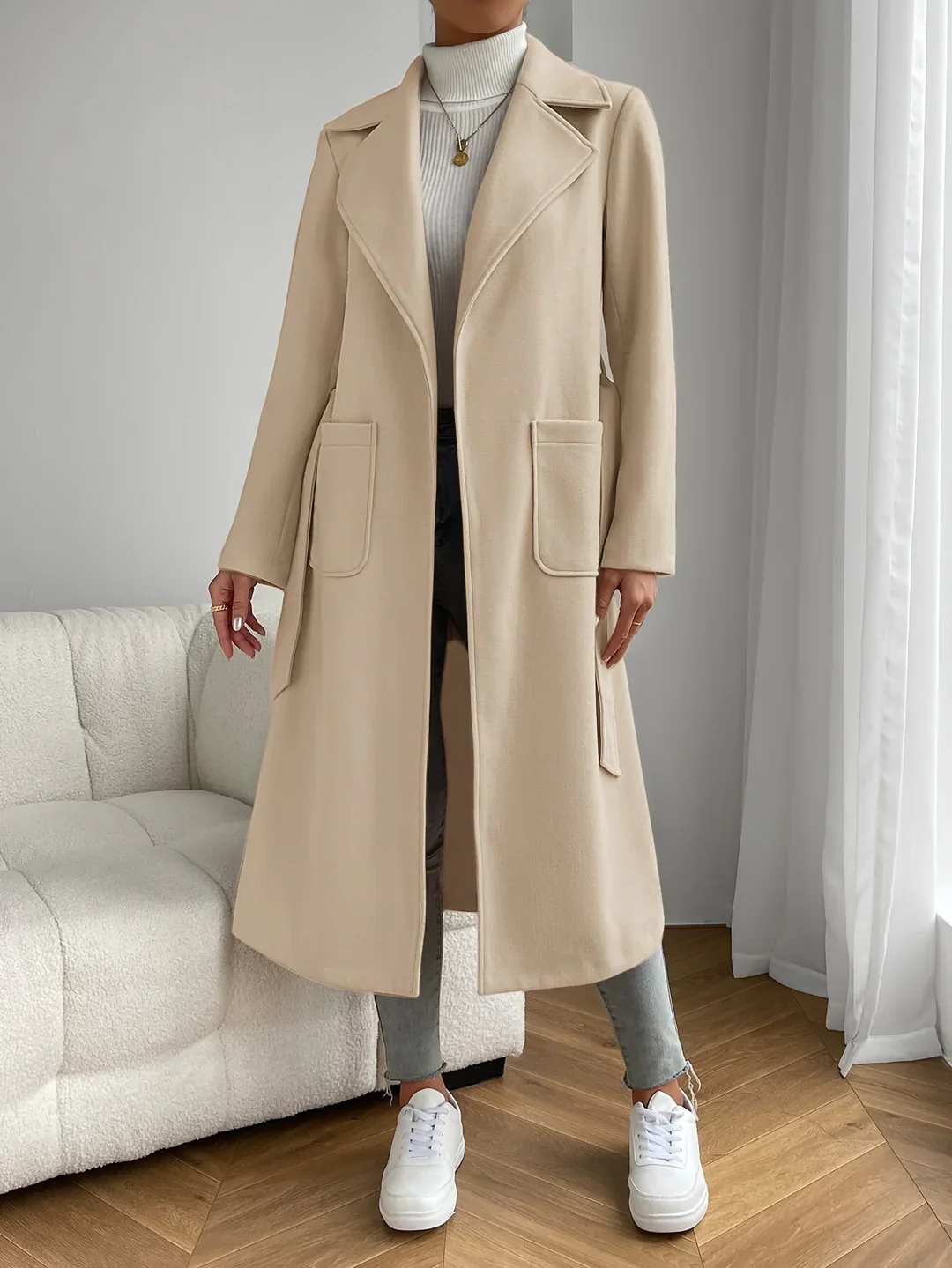 Manteau d'hiver femme – Manteau long chaud et élégant pour le froid