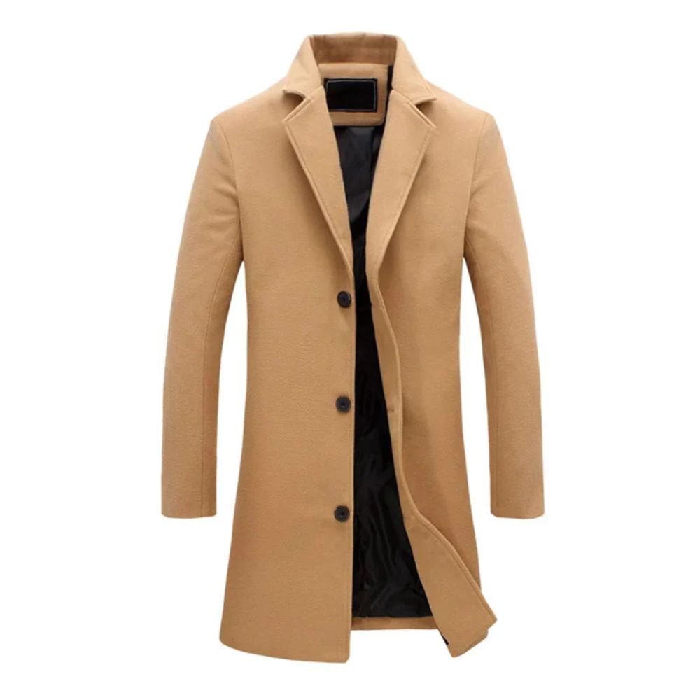 Manteau d'hiver homme – Manteau long chaud et élégant en laine