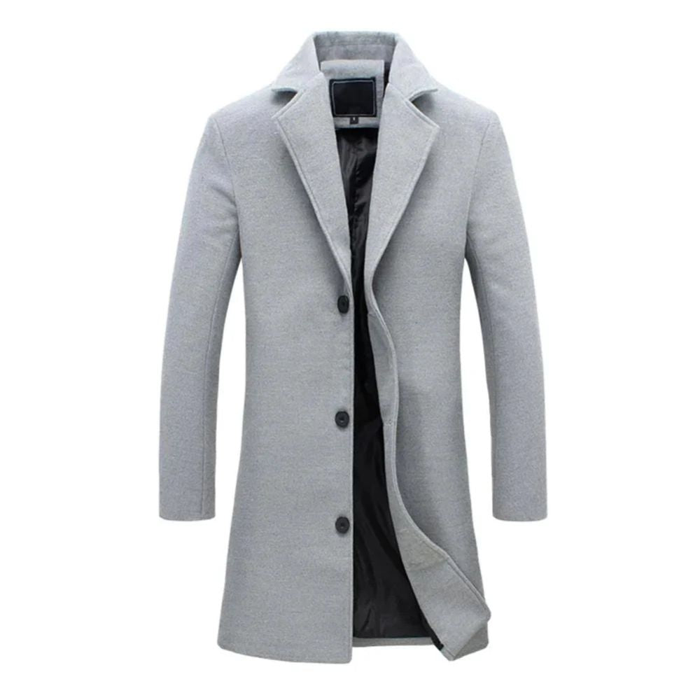 Manteau d'hiver homme – Manteau long chaud et élégant en laine