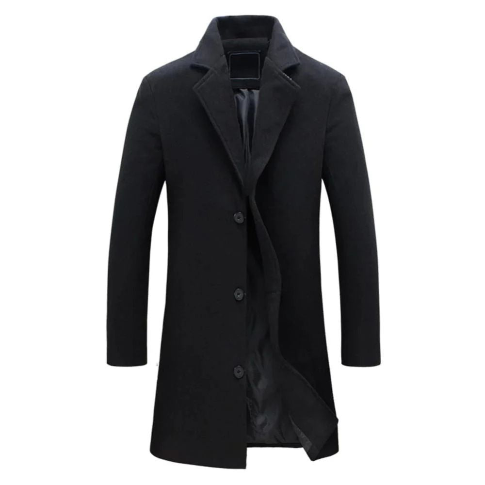 Manteau d'hiver homme – Manteau long chaud et élégant en laine