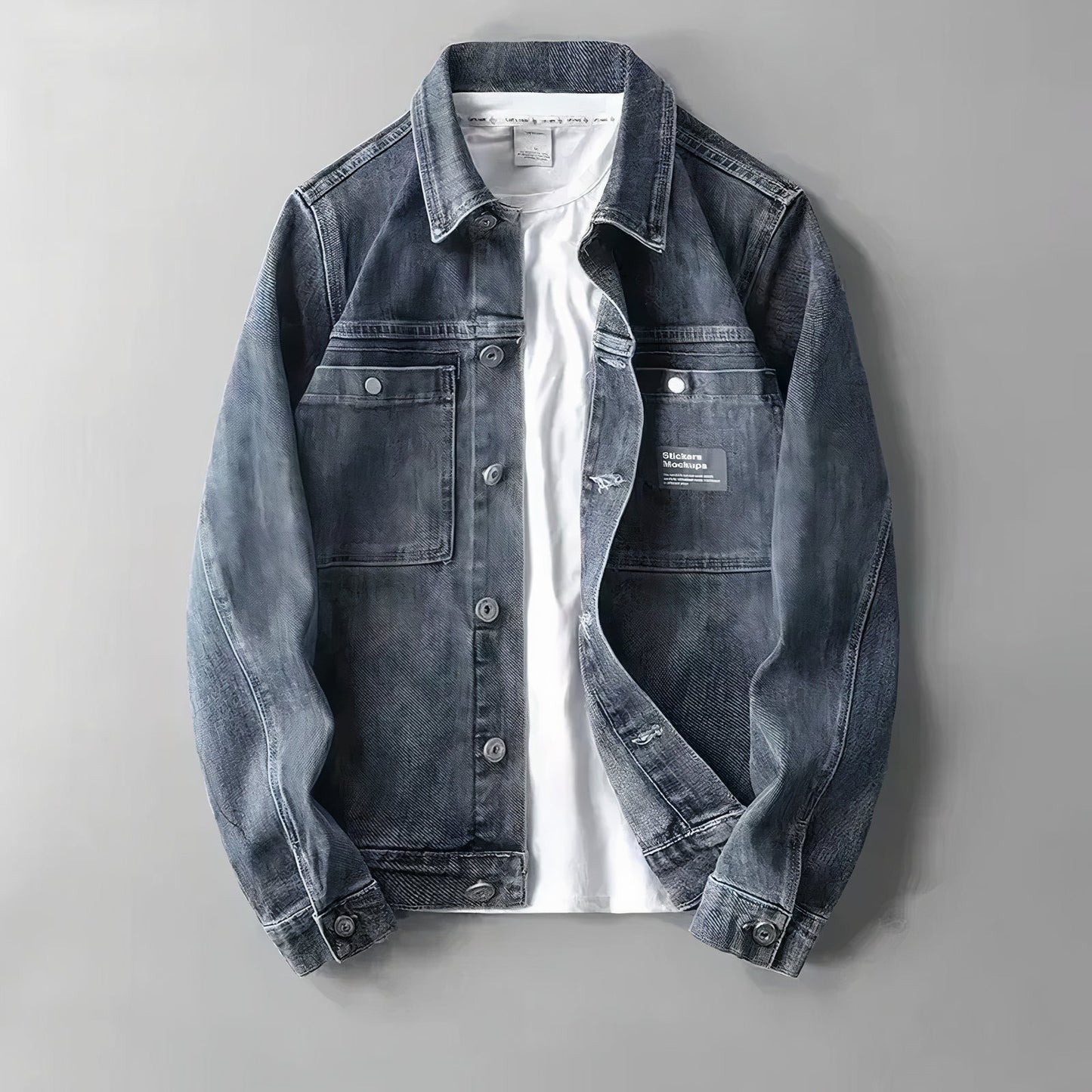 Veste en Jean Homme – Veste légère décontractée en denim pour printemps