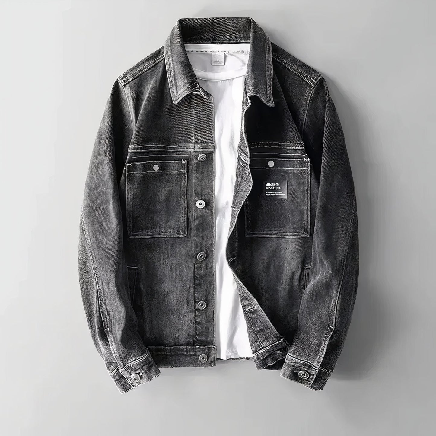 Veste en Jean Homme – Veste légère décontractée en denim pour printemps