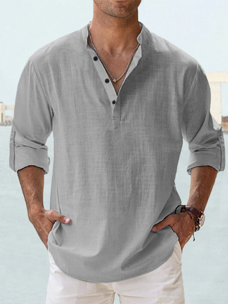 Chemise d'été homme – Chemise en lin légère et confortable pour les journées chaudes