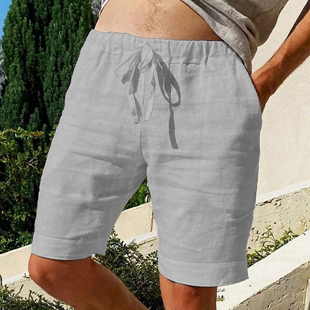 Shorts d'été lin homme – Shorts décontractés légers et confortables