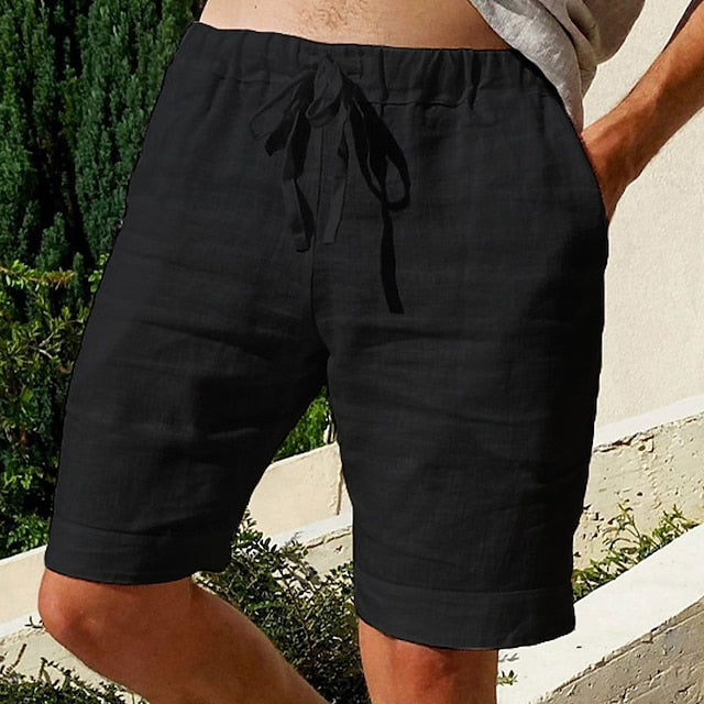 Shorts d'été lin homme – Shorts décontractés légers et confortables