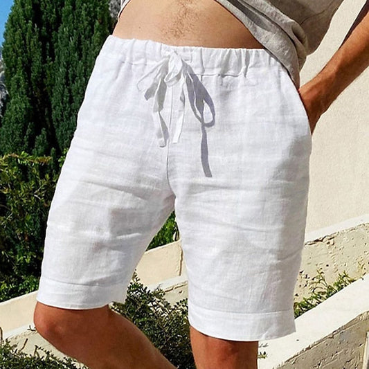 Shorts d'été lin homme – Shorts décontractés légers et confortables