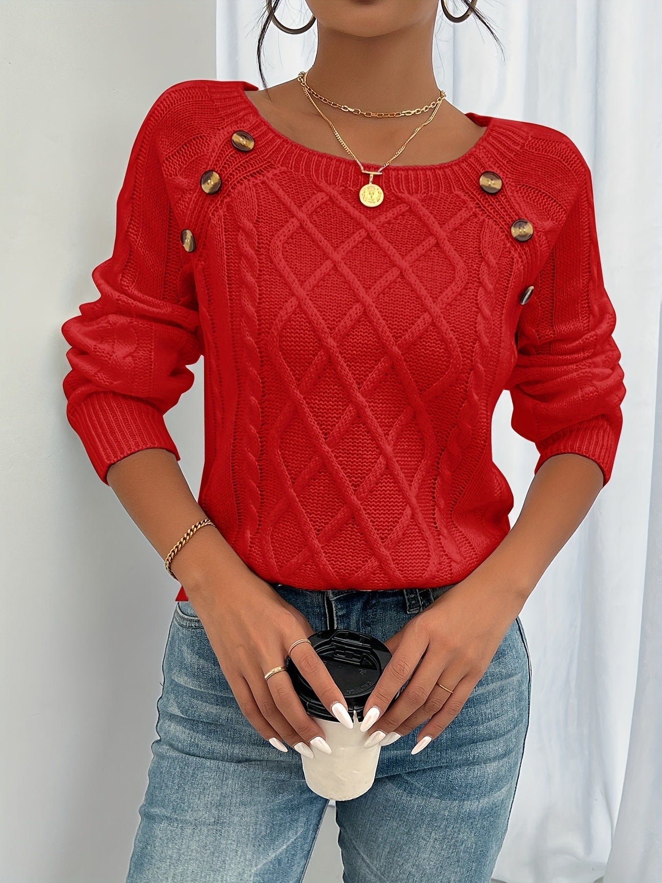 Pull en tricot hiver – Pull luxueux et confortable pour femme