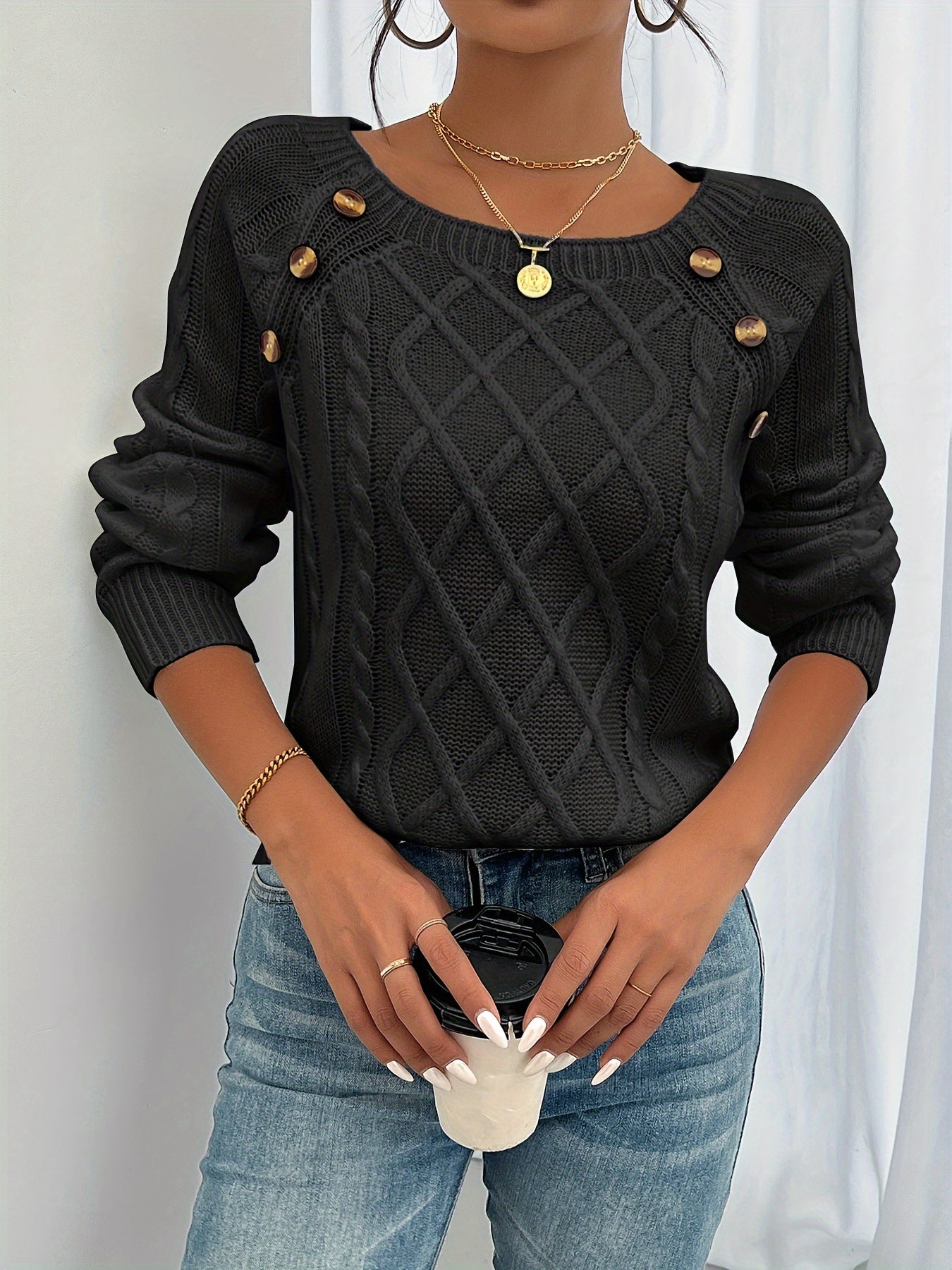 Pull en tricot hiver – Pull luxueux et confortable pour femme