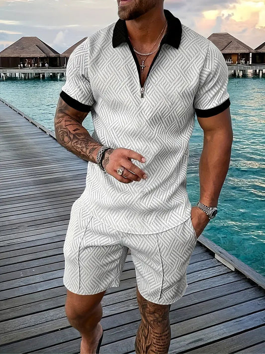 Chemise et shorts d'été homme – Ensemble élégant en tissu léger et confortable