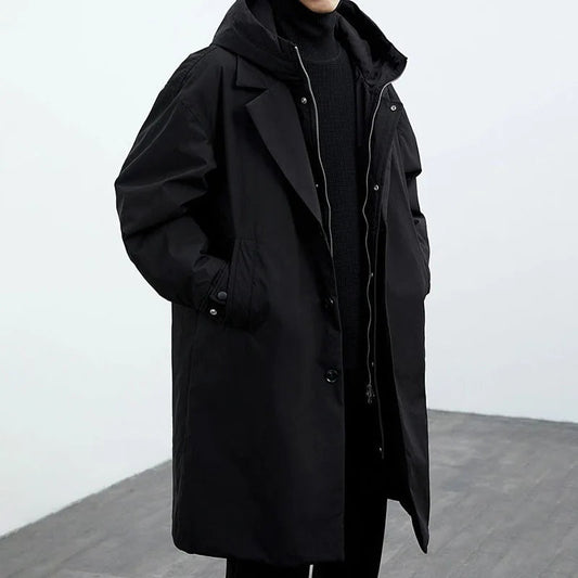 Manteau trench homme – Trench-coat élégant minimaliste en tissu léger