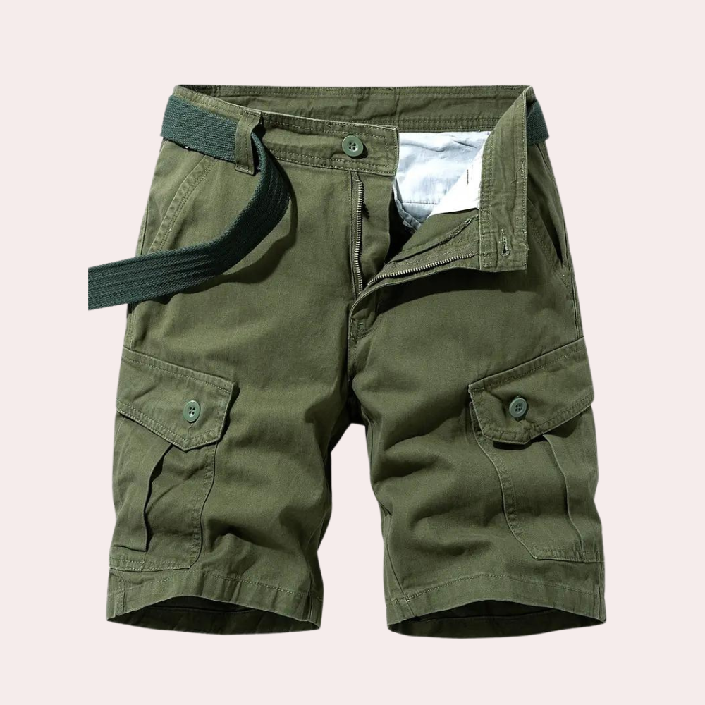 Shorts cargo homme – Pantalon moderne ajusté en coton pour été