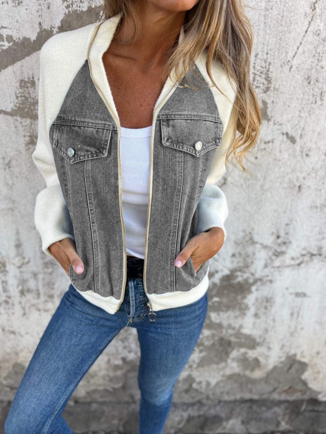 Manteau en Denim Femme – Veste moderne et chic pour toutes occasions