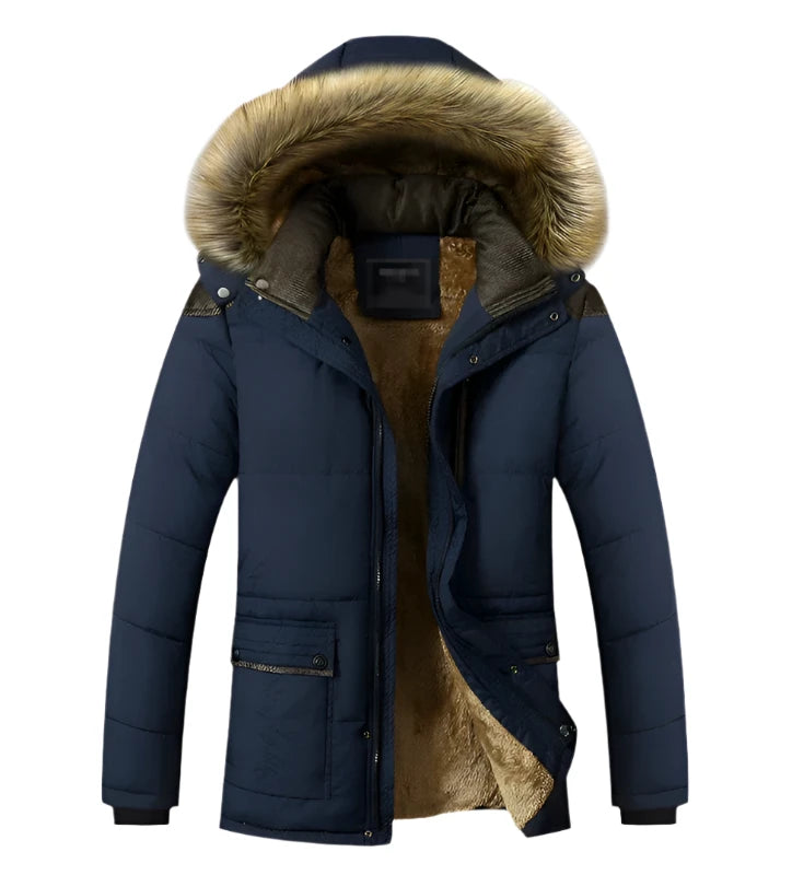 Parka d'hiver homme – Veste décontractée avec capuche chaude et confortable