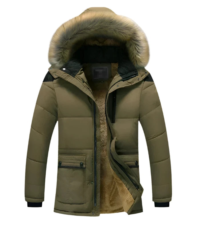 Parka d'hiver homme – Veste décontractée avec capuche chaude et confortable