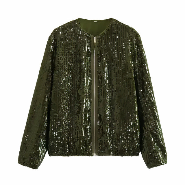 Veste à paillettes femme – Veste chic brillante pour soirée élégante