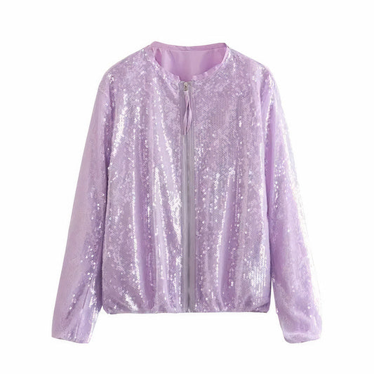 Veste à paillettes femme – Veste chic brillante pour soirée élégante