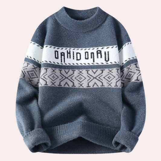 Pull en tricot homme – Pull tendance à col rond et coupe moderne