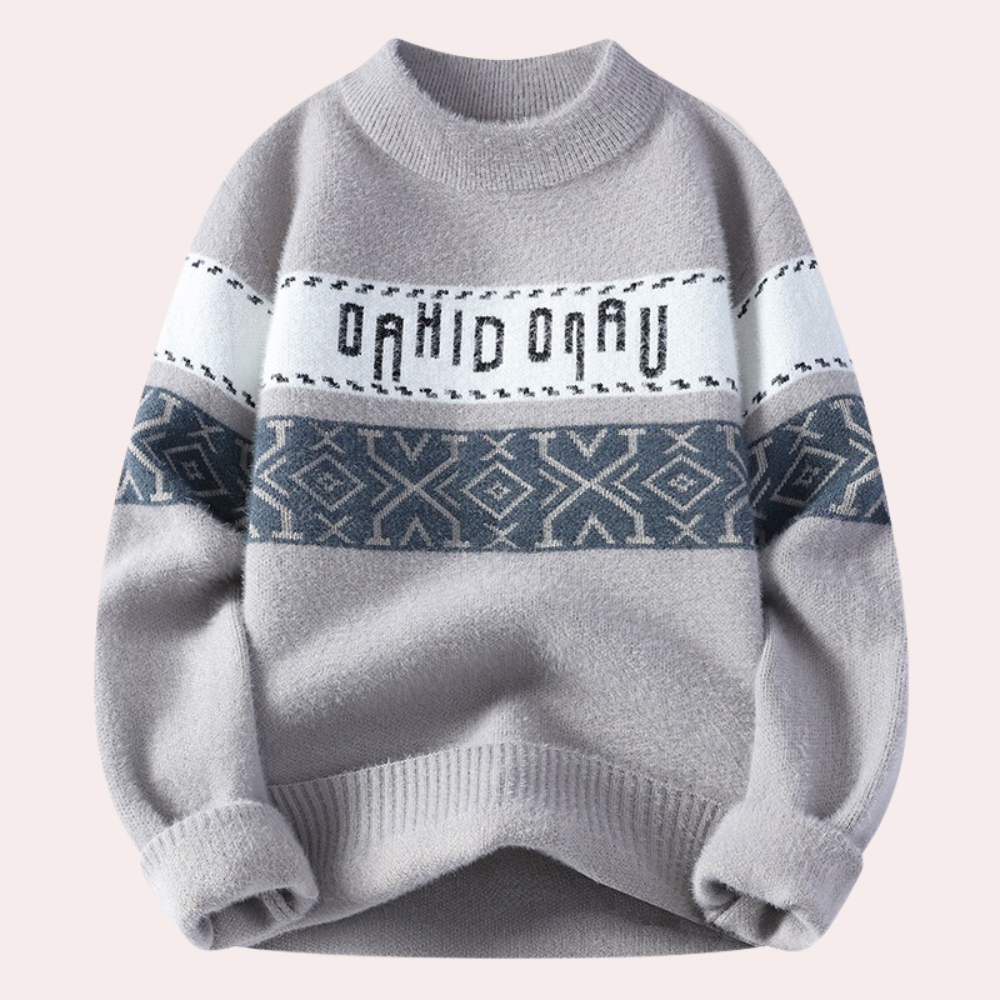 Pull en tricot homme – Pull tendance à col rond et coupe moderne