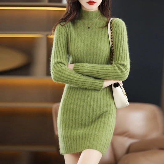 Robe pull chaude femme – Robe tendance et confortable en tricot pour hiver