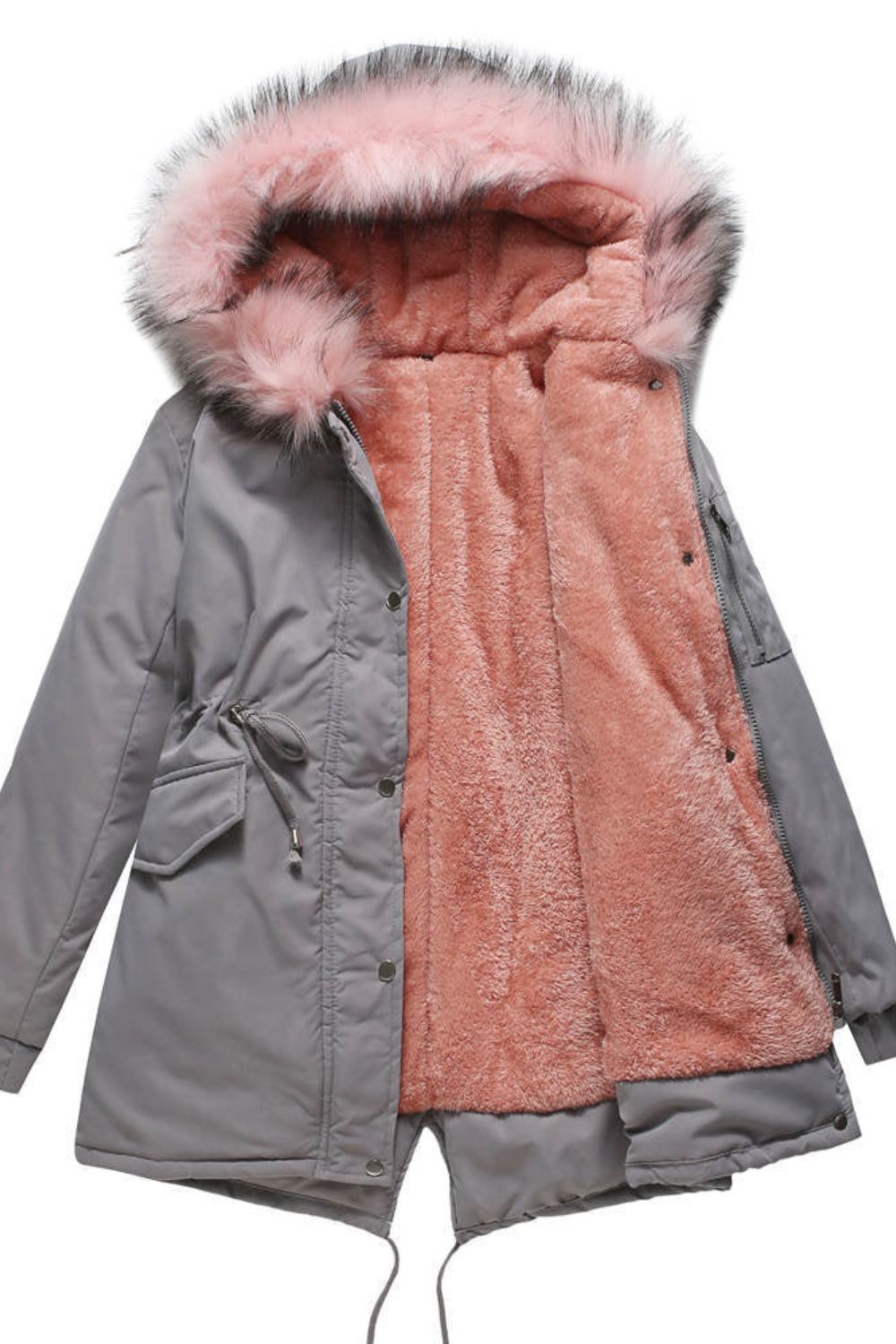 Parka femme avec capuche – Veste en fausse fourrure chaude et élégante