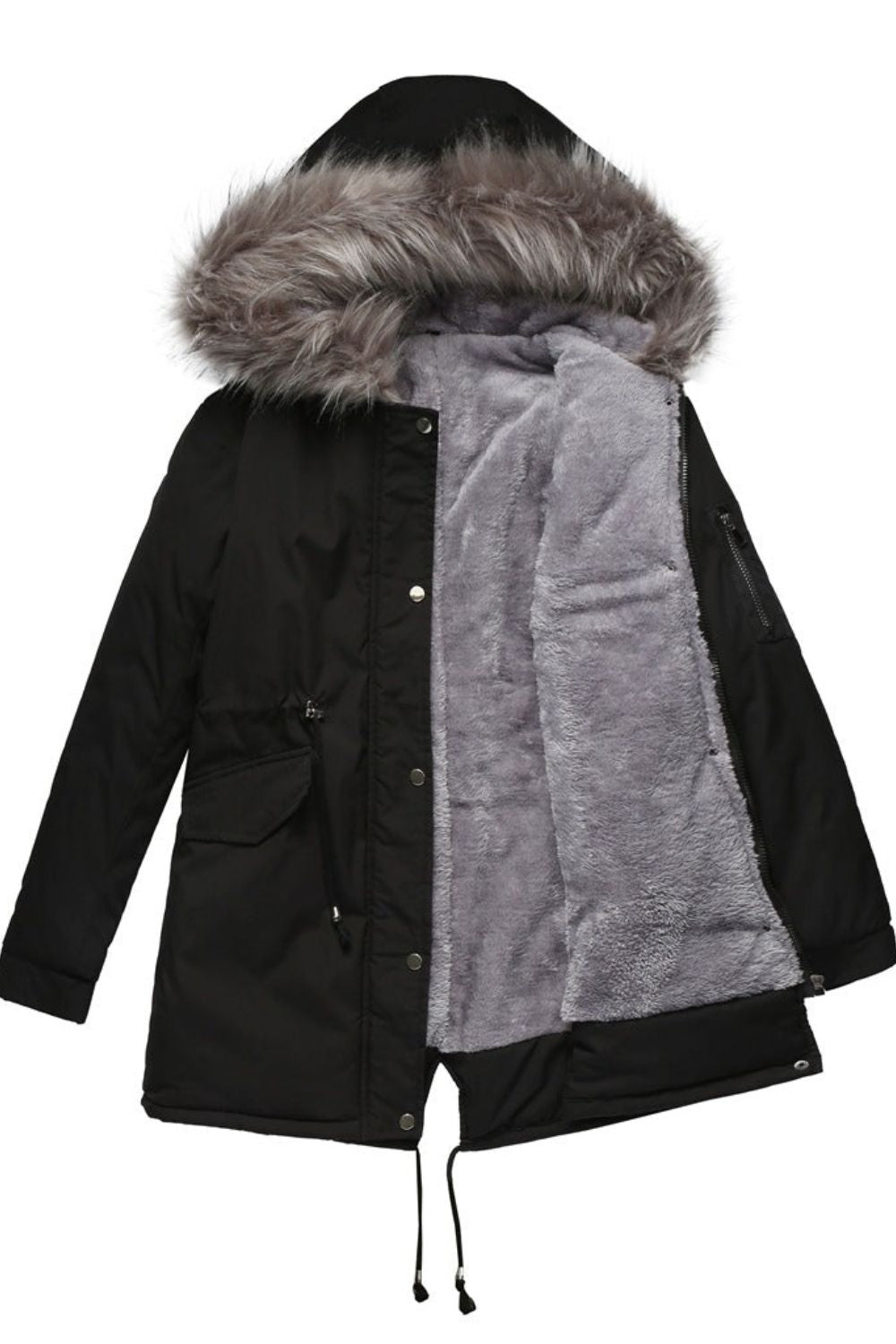 Parka femme avec capuche – Veste en fausse fourrure chaude et élégante