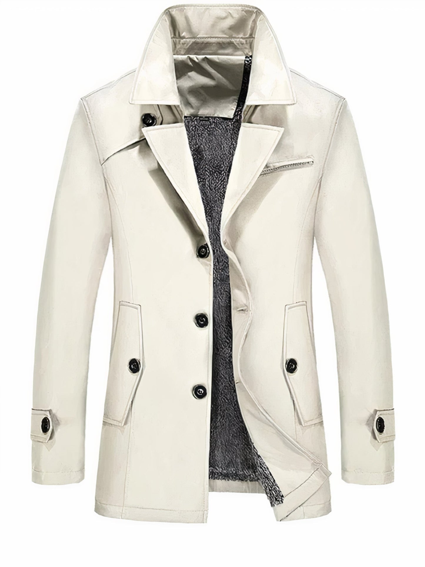 Manteau d'hiver homme – Trench-coat raffiné en laine pour style élégant