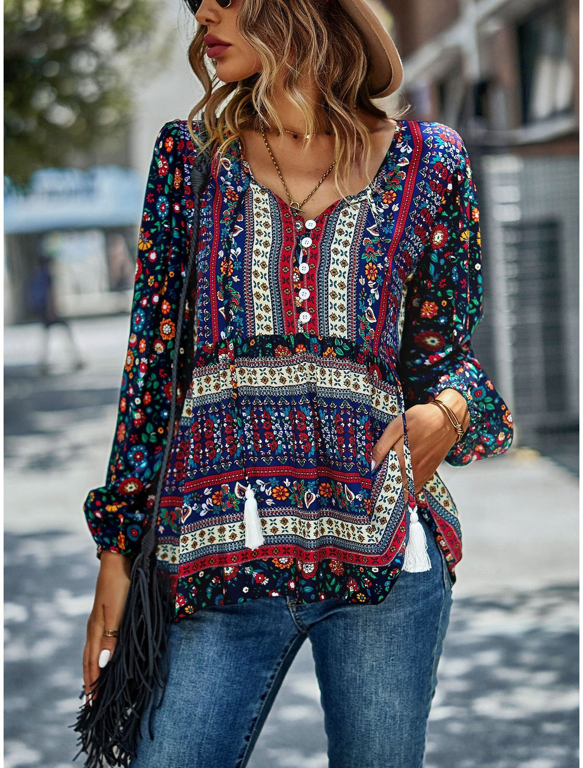 Blouse d'été femme – Élégante blouse boho légère et fluide