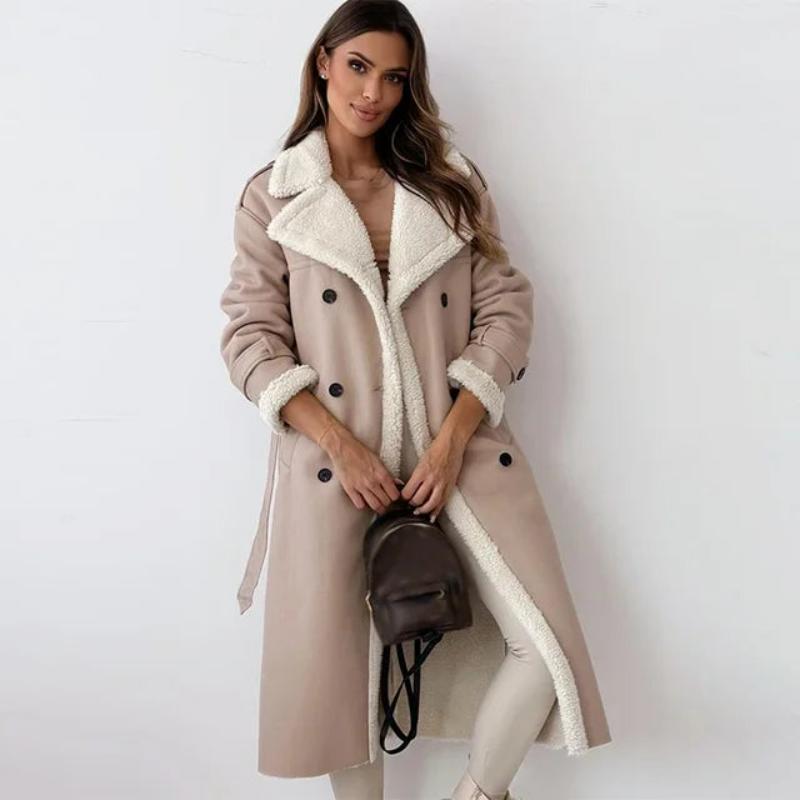 Manteau long femme – Manteau chic et chaud en laine élégante