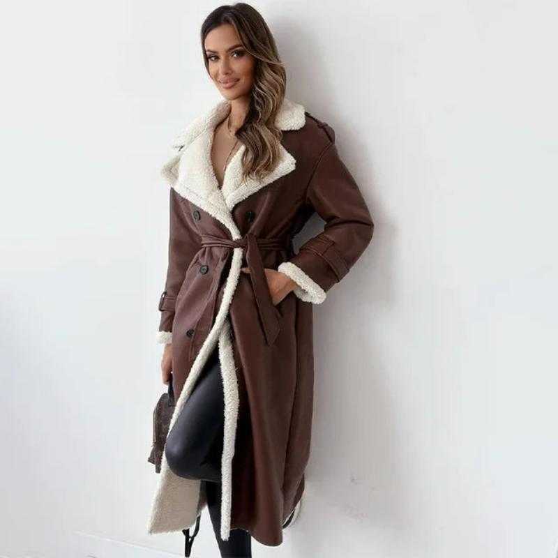 Manteau long femme – Manteau chic et chaud en laine élégante