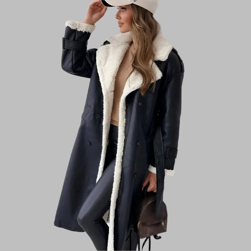 Manteau long femme – Manteau chic et chaud en laine élégante