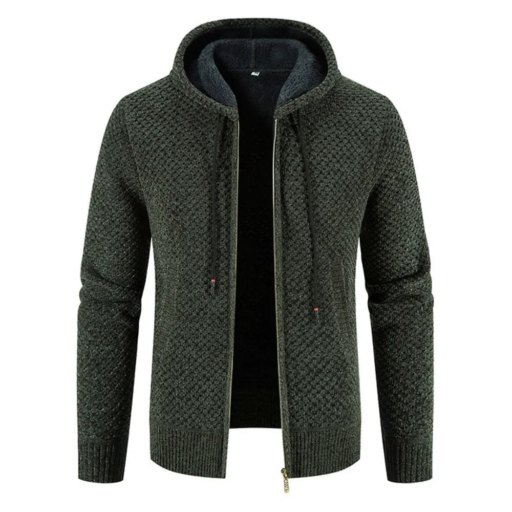 Veste en tricot homme – Pull à capuche haut de gamme et confortable