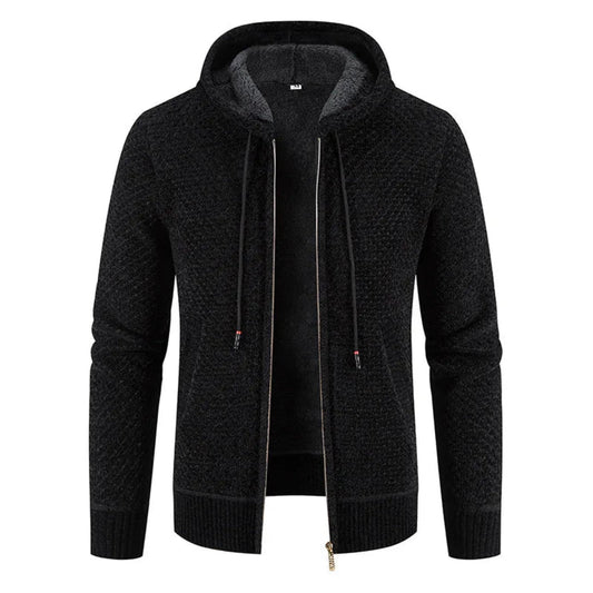 Veste en tricot homme – Pull à capuche haut de gamme et confortable