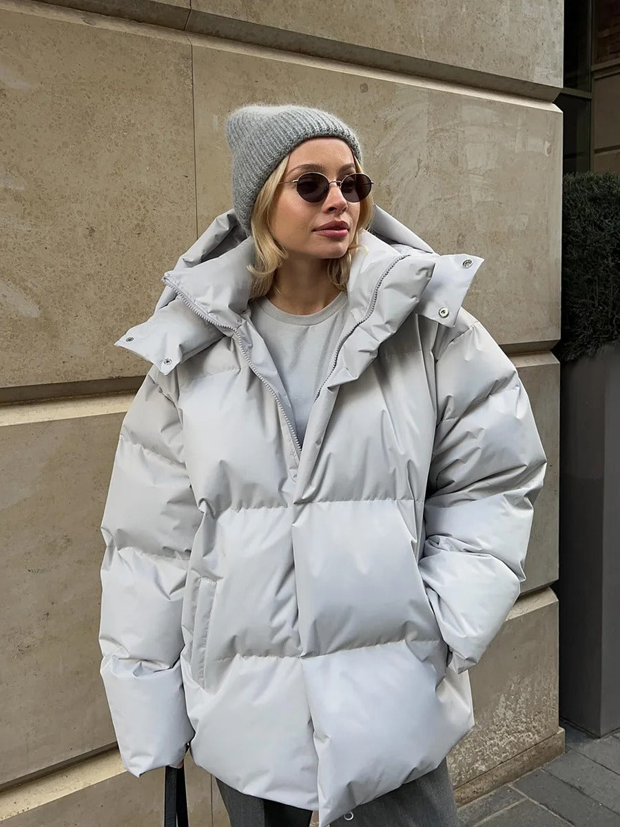 Veste femme avec capuche – Manteau rembourré chaud et stylé