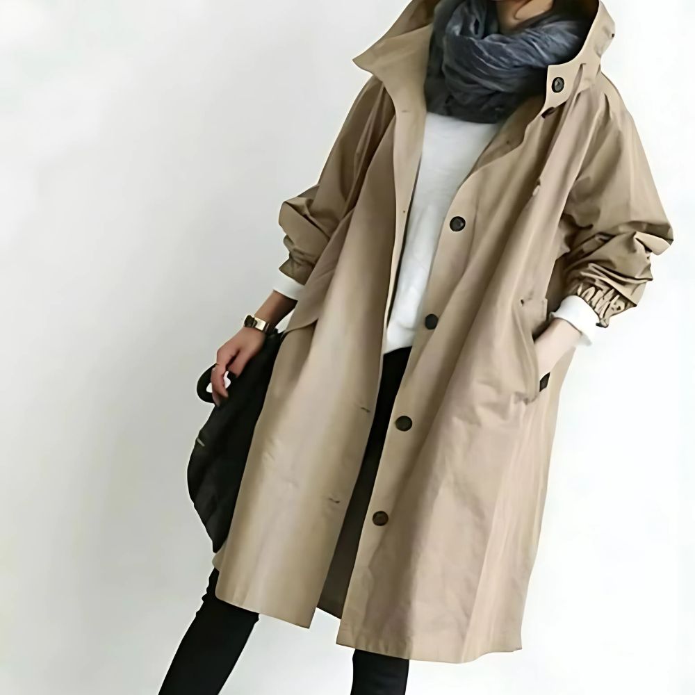 Manteau imperméable femme – Trench-coat décontracté chic et élégant