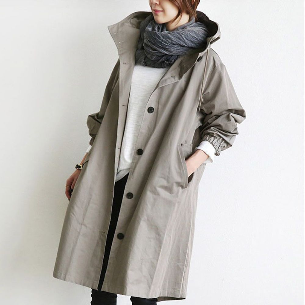 Manteau imperméable femme – Trench-coat décontracté chic et élégant