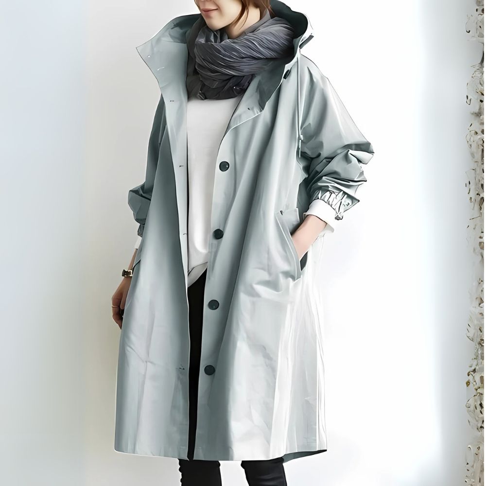 Manteau imperméable femme – Trench-coat décontracté chic et élégant