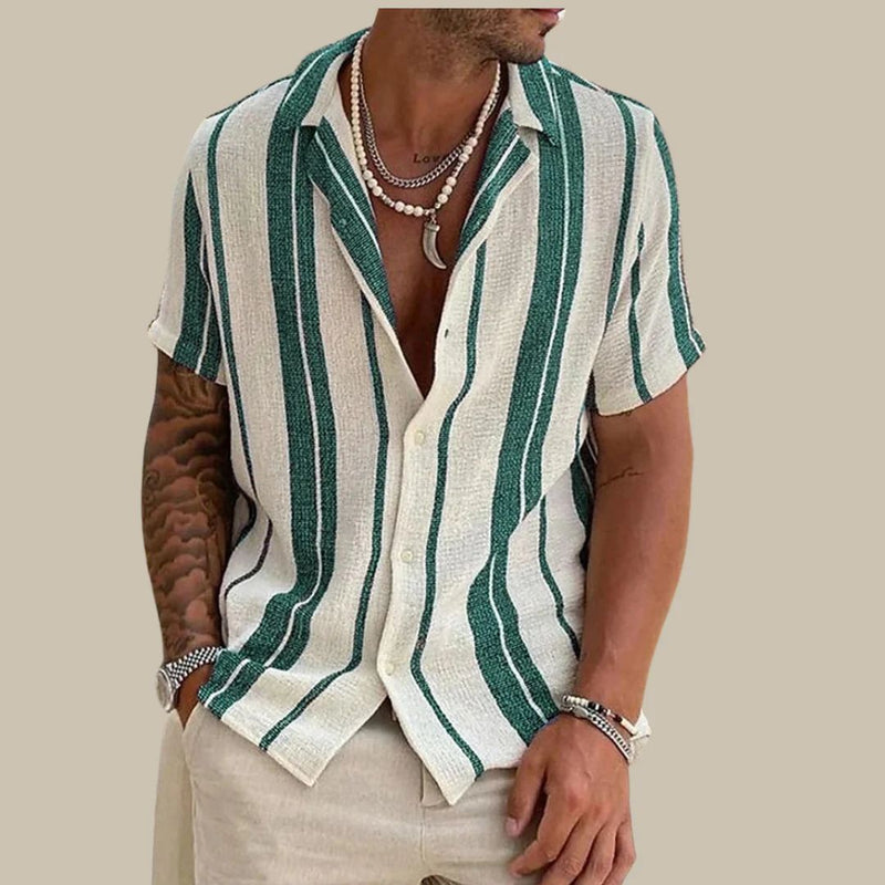 Chemise décontractée été homme – Chemise élégante en coton léger et confortable