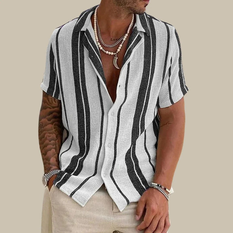 Chemise décontractée été homme – Chemise élégante en coton léger et confortable