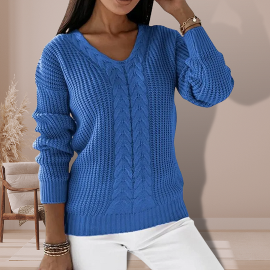 Pull en tricot hiver femme – Pull stylé et chaud à manches longues