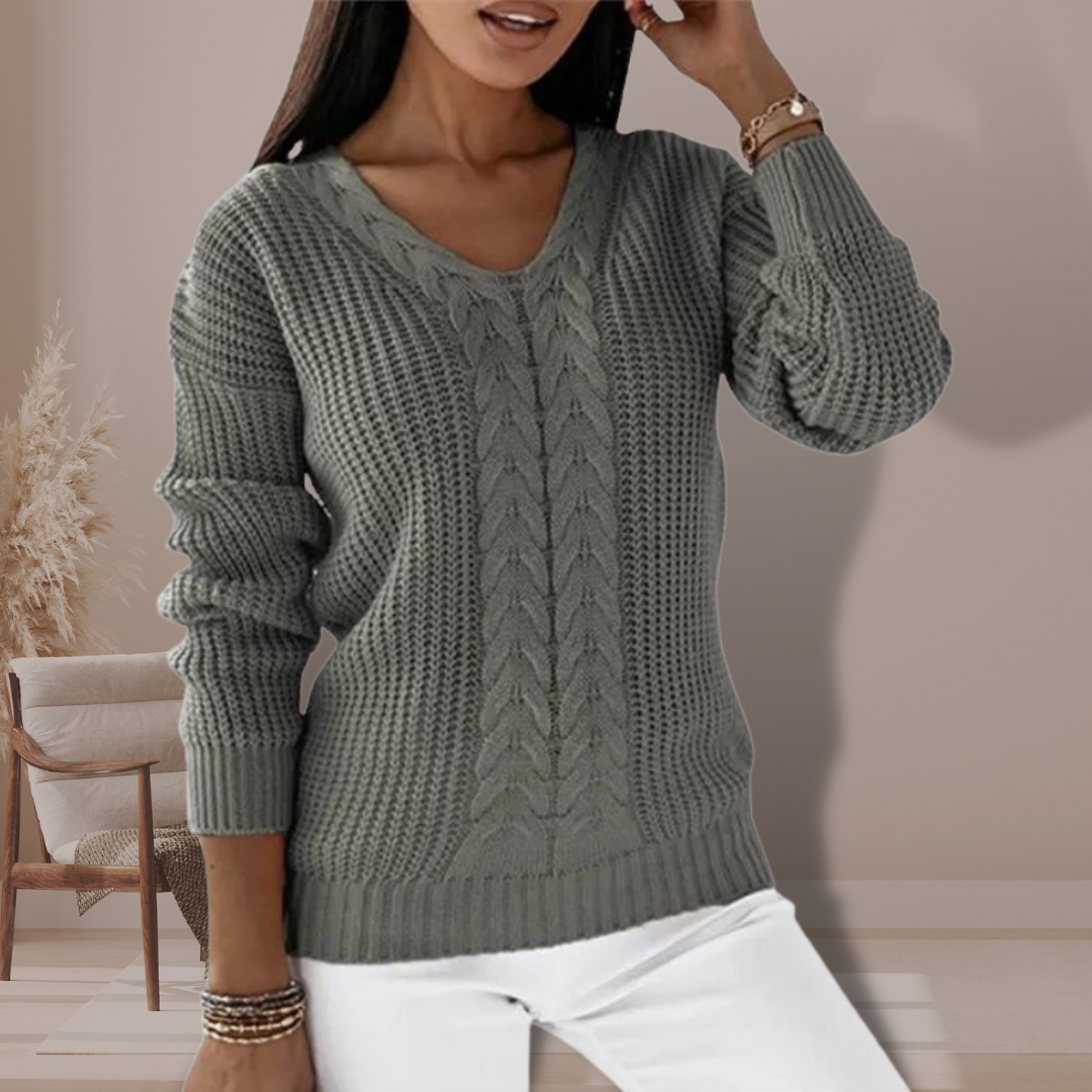 Pull en tricot hiver femme – Pull stylé et chaud à manches longues