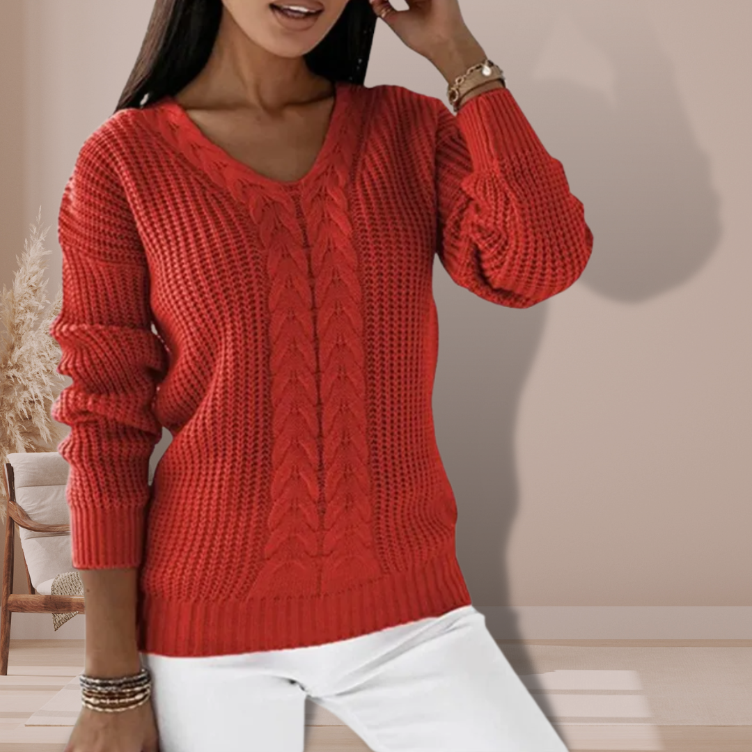 Pull en tricot hiver femme – Pull stylé et chaud à manches longues