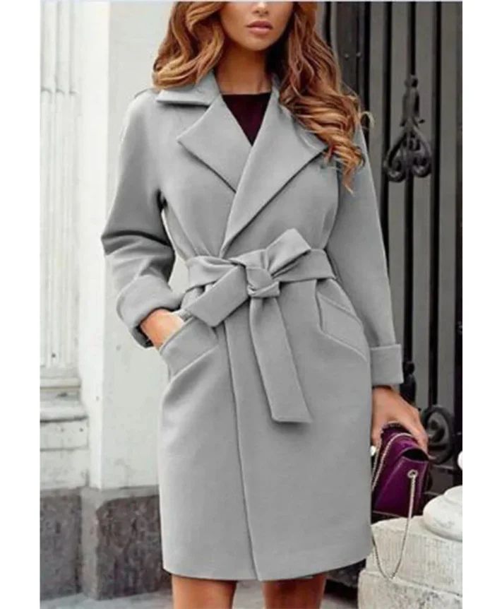 Manteau trench élégant femme – Trench-coat chic en tissu léger pour automne