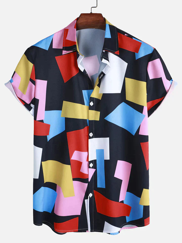 Chemise d'été stylée imprimée - Chemise légère femme à motifs colorés pour l'été