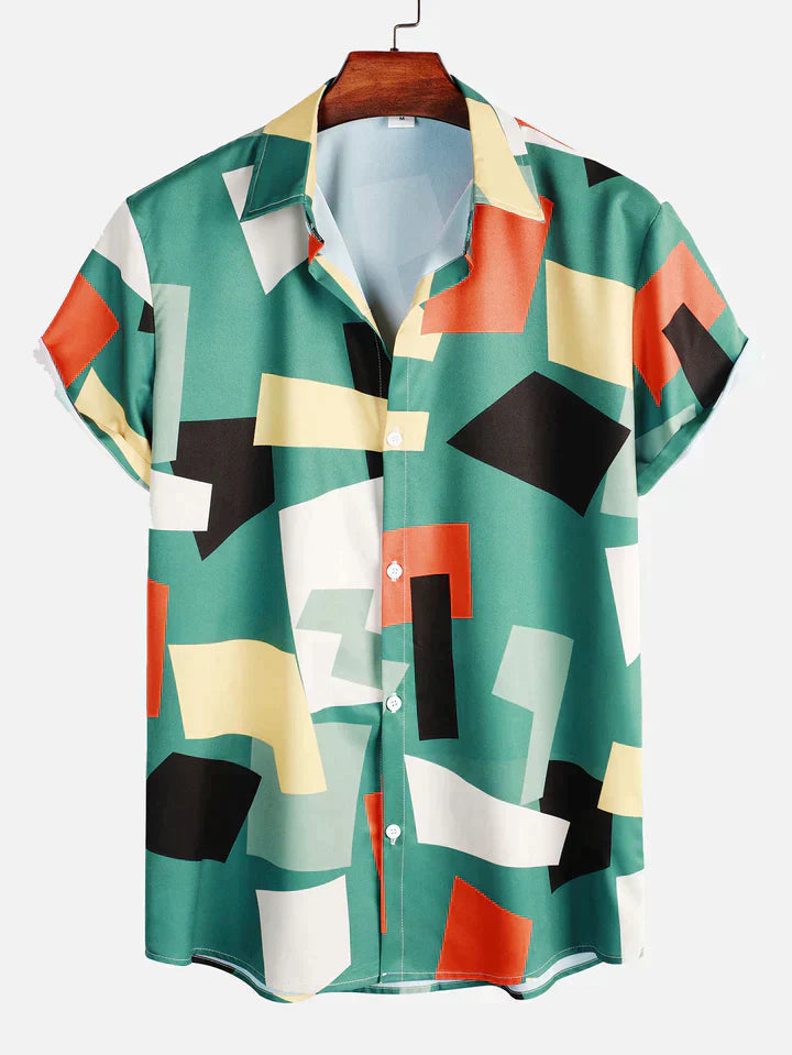 Chemise d'été stylée imprimée - Chemise légère femme à motifs colorés pour l'été