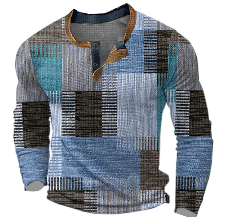 Pull décontracté colorblock – Sweat-shirt tendance en coton pour homme