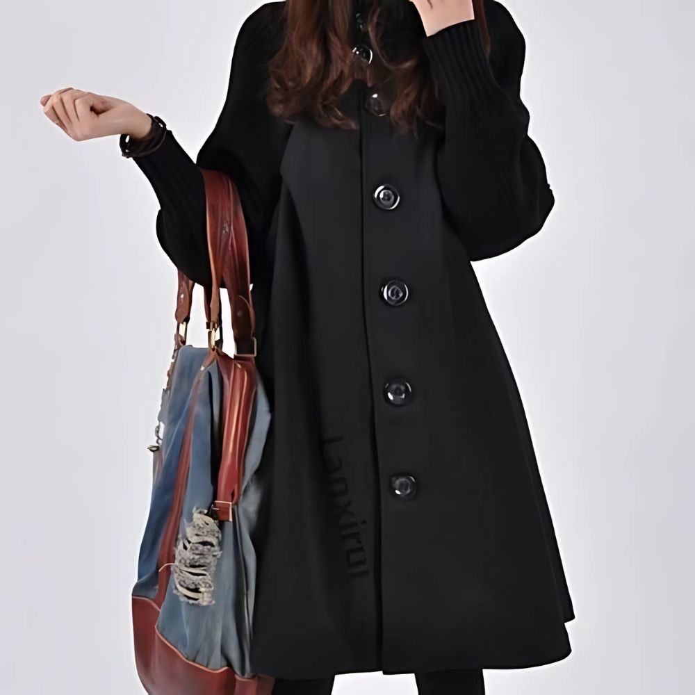 Manteau long femme – Manteau élégant tendance en laine pour hiver