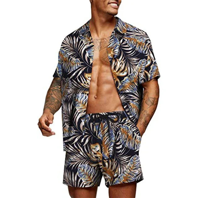 Chemise d'été homme – Chemise tropicale légère et confortable pour vacances