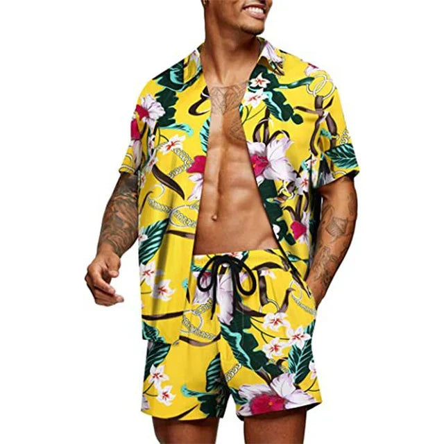 Chemise d'été homme – Chemise tropicale légère et confortable pour vacances