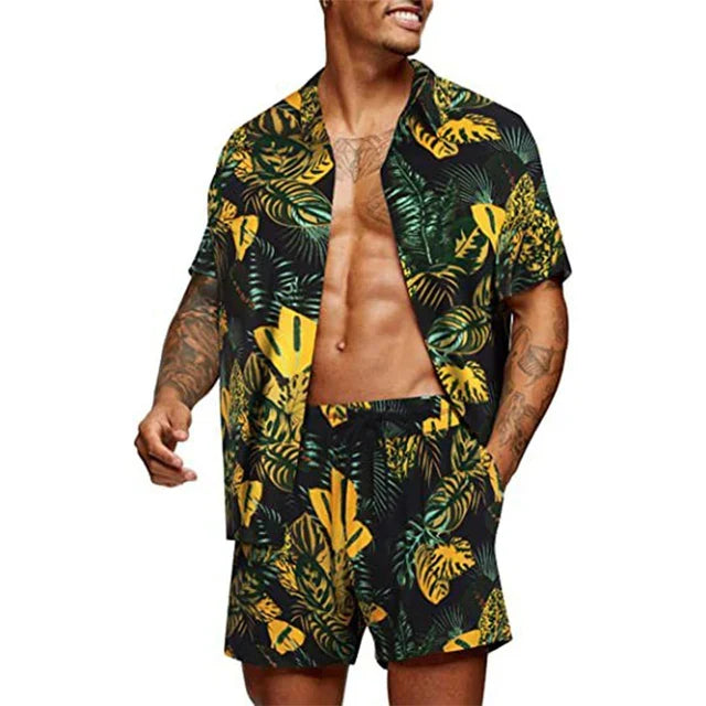 Chemise d'été homme – Chemise tropicale légère et confortable pour vacances